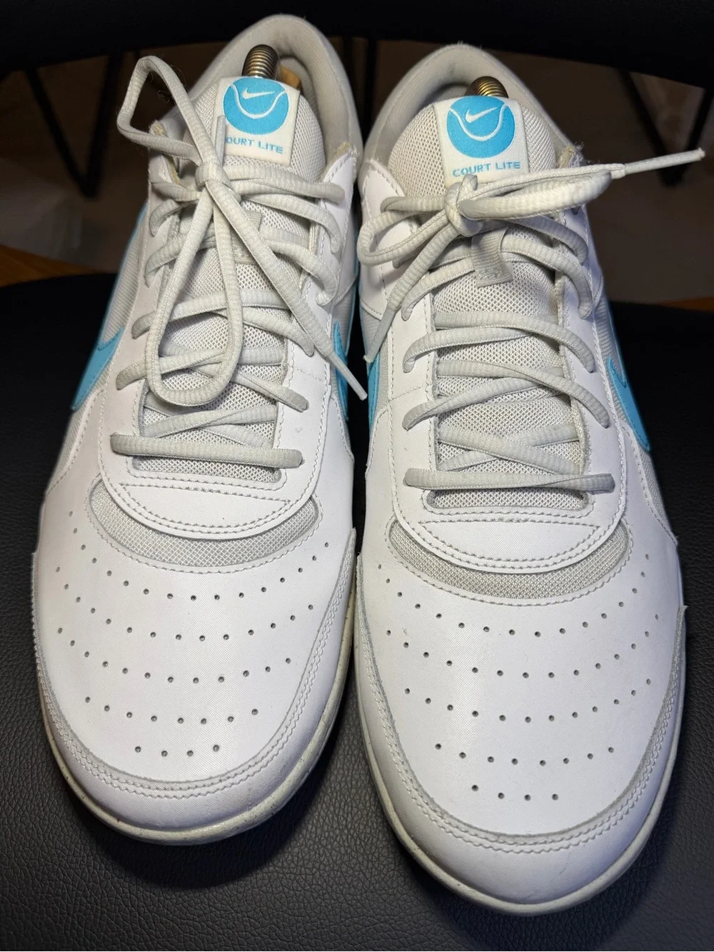 Men's Nike Zoom Court Lite 3 White/Baltic Blue-Photon Dust (DV3258 100) - SZ 13